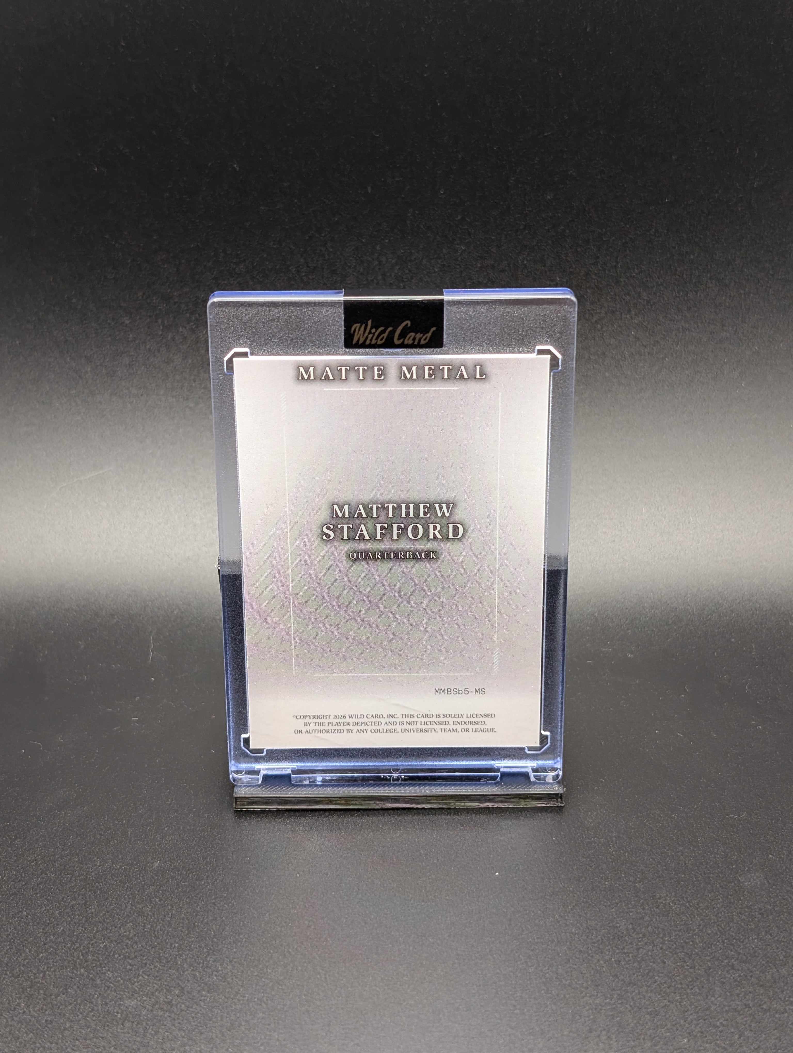 Matthew Stafford – 2026 Wild Card Matte Metal | 5/5 Parallel | Football
