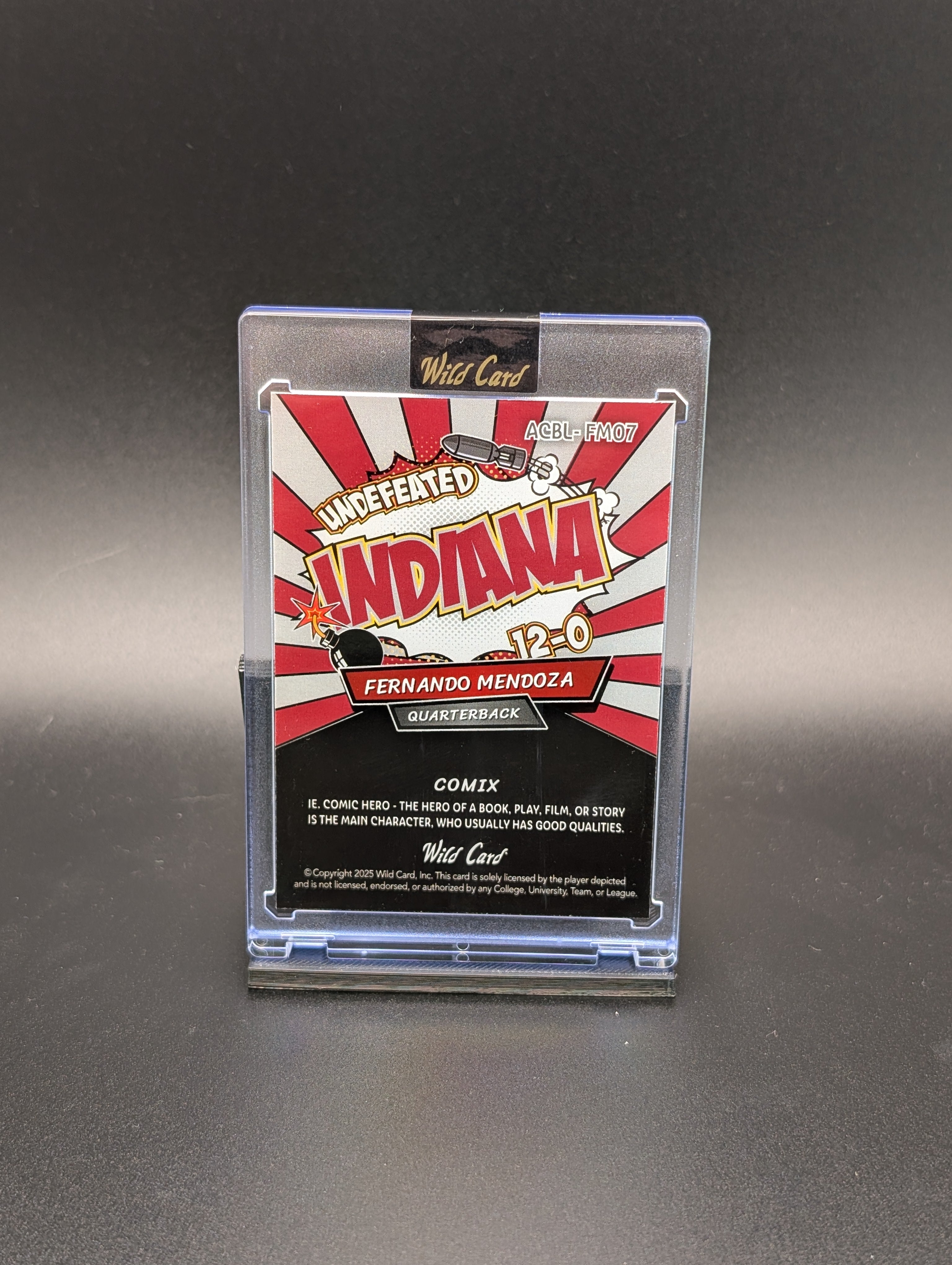 Fernando Mendoza – 2025 Wild Card COMIX | Undefeated Indiana Rookie 3/5 | Baseball