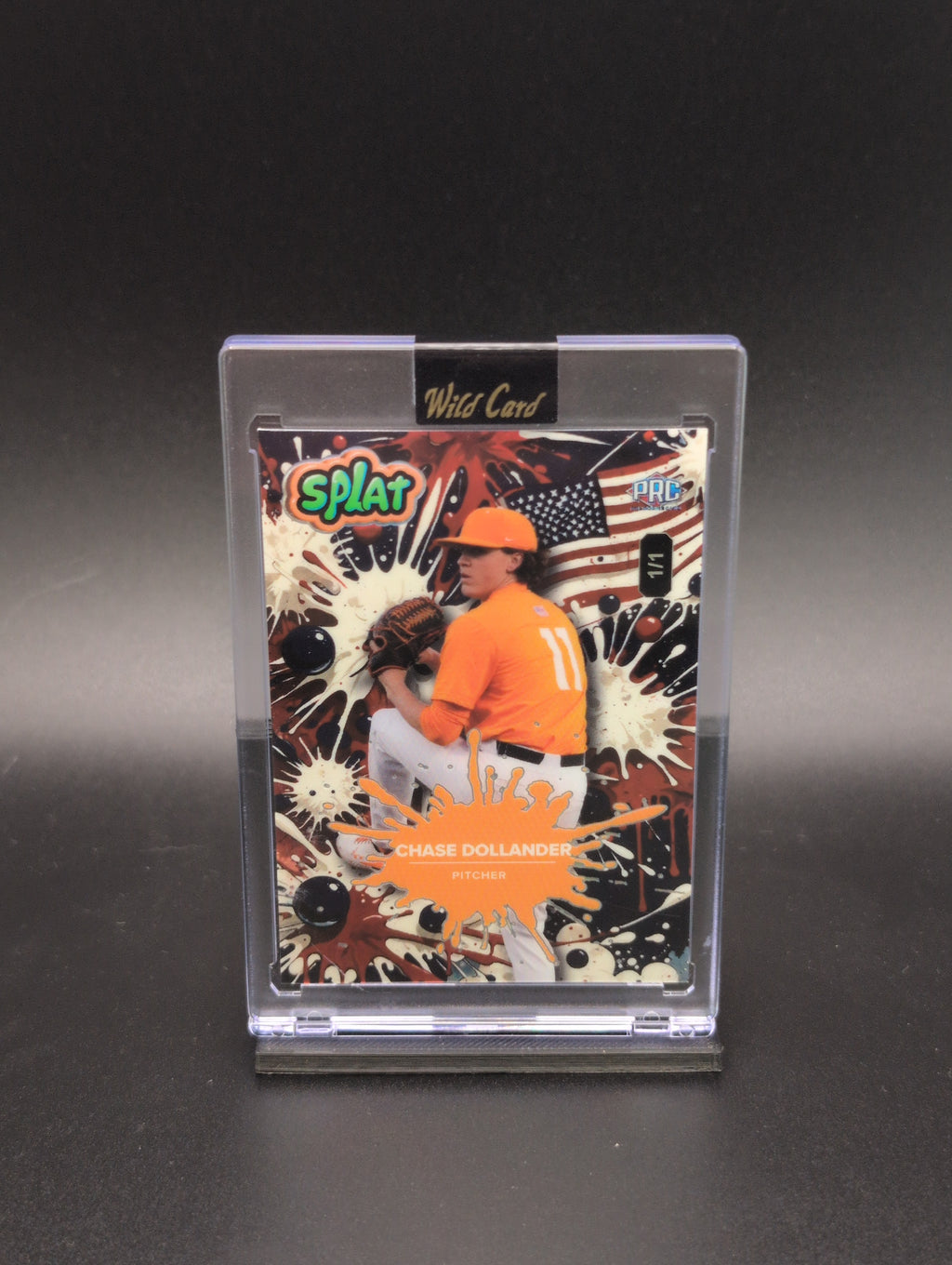 Chase Dollander – 2024 Wild Card Splat | Red White & Blue Flag 1/1 PRC | Baseball
