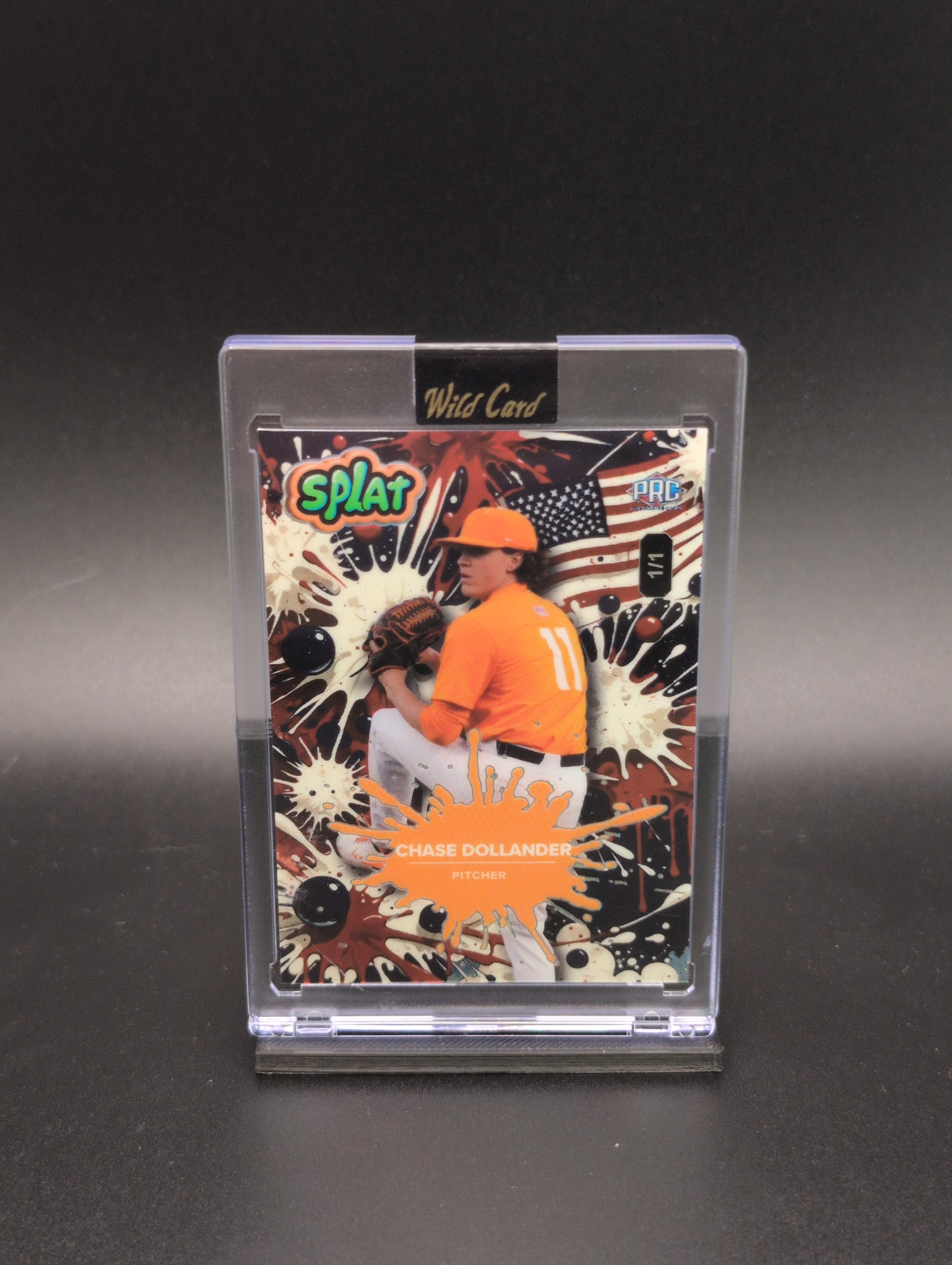 Chase Dollander – 2024 Wild Card Splat | Red White & Blue Flag 1/1 PRC | Baseball